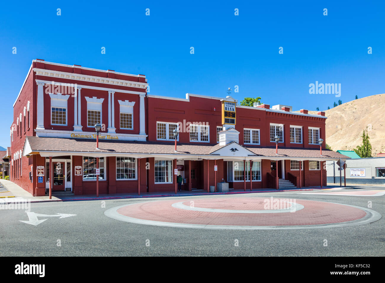 Cashmere Valley Bank nel centro di Cashmere, una città della contea di Chelan, Washington, Stati Uniti Foto Stock