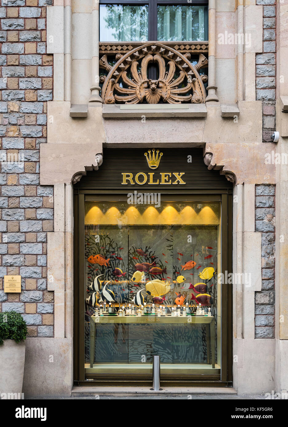 Gazzetta rolex store, Barcellona, Spagna Foto Stock Gazzetta rolex store, Barcellona, Spagna Foto Stock