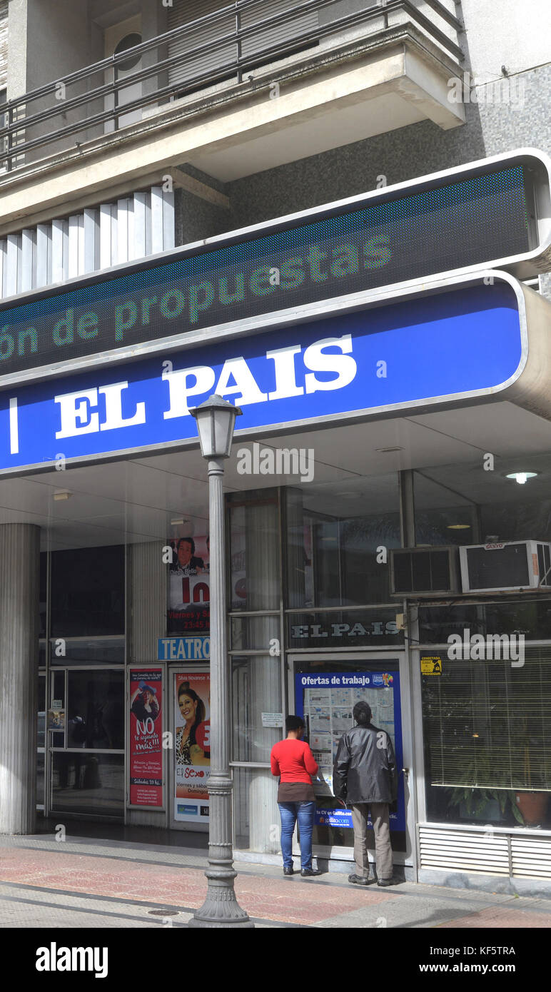 El Pais Stampa Newspaper Montevideo Uruguay Foto Stock