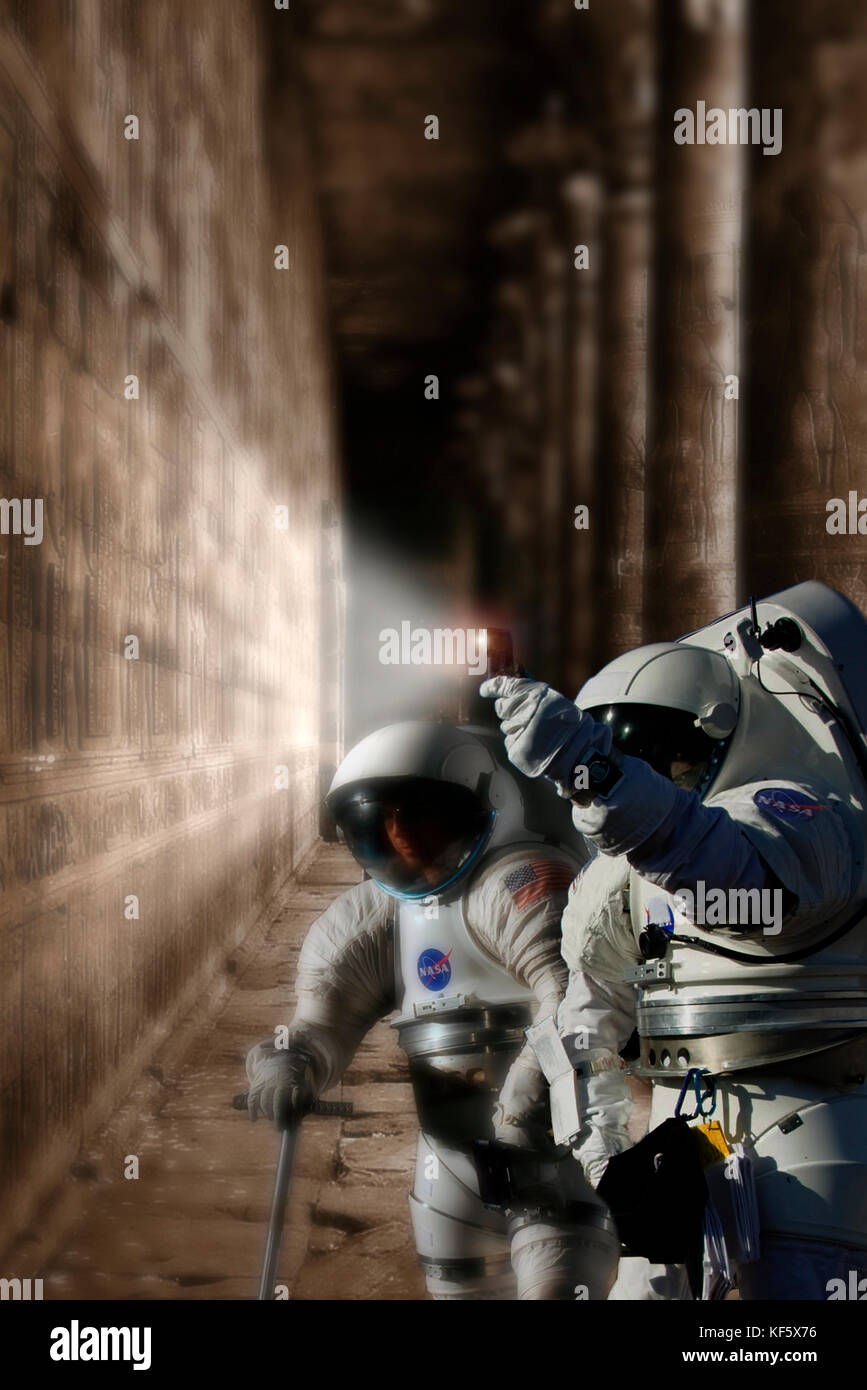 Gli astronauti scoprire ruderi di precedenti la vita su Marte Foto Stock