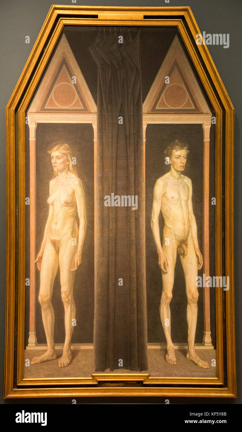 'Man e donna" da Ejnar Nielsen Foto Stock