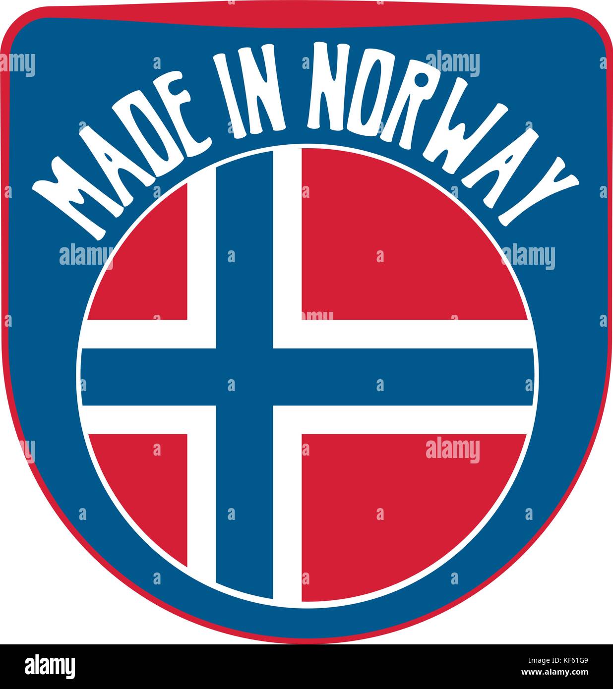 Fabbricato in Norvegia segno Illustrazione Vettoriale