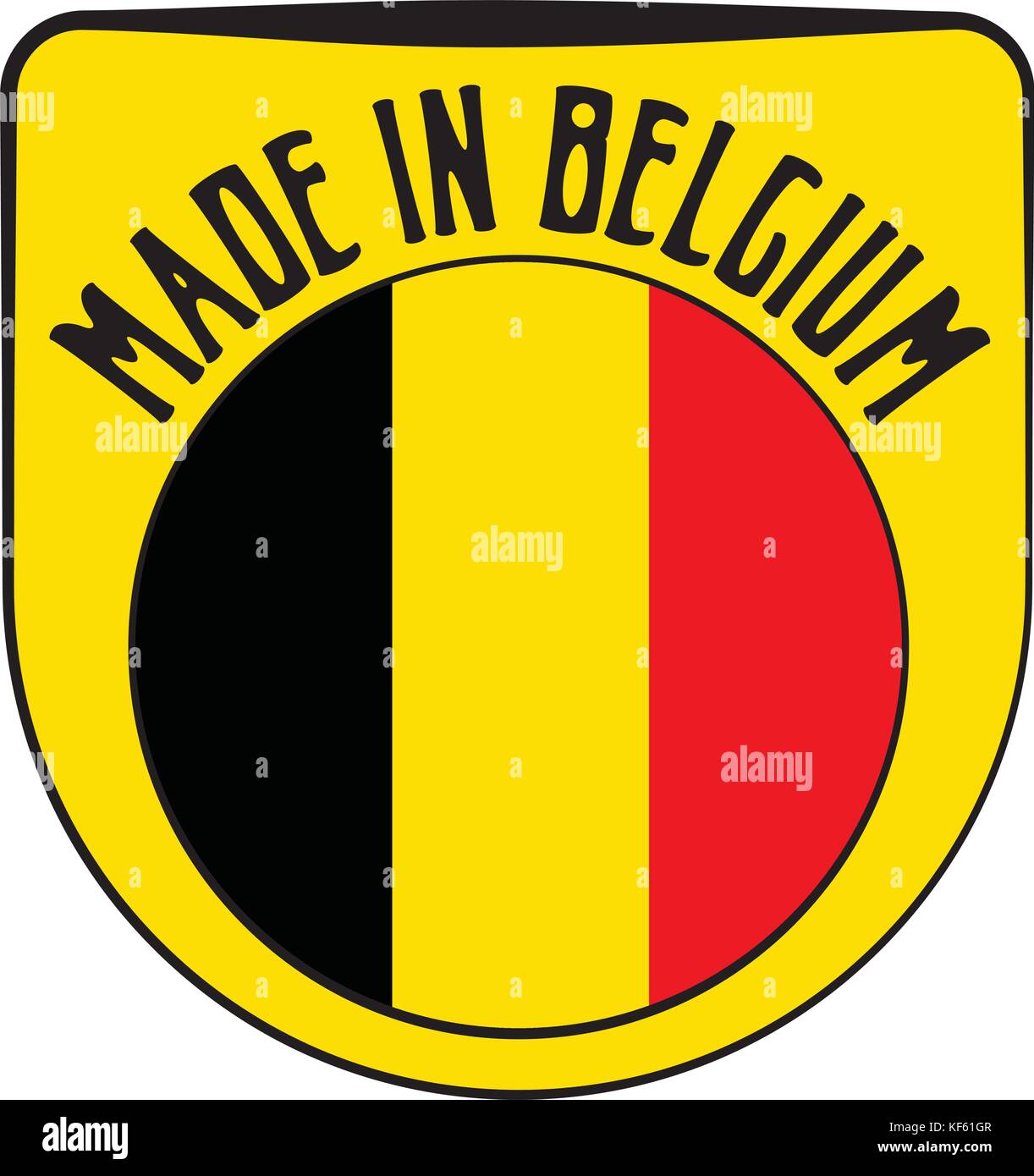 Fabbricato in Belgio segno Illustrazione Vettoriale