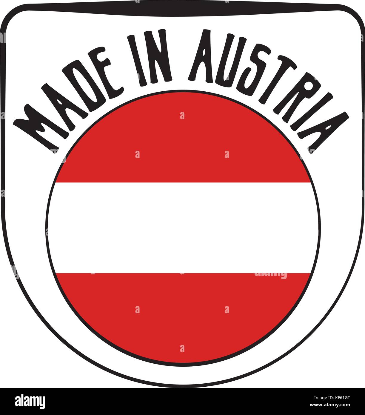 Made in Austria segno Illustrazione Vettoriale