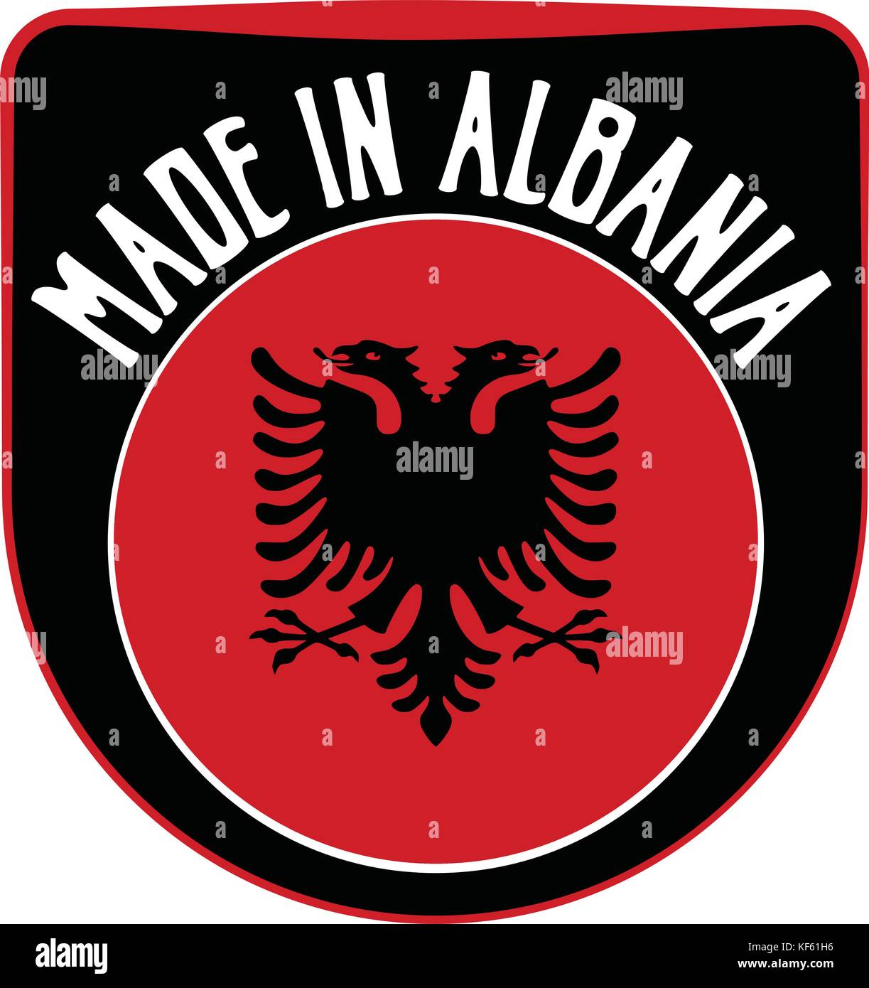 Realizzati in Albania segno Illustrazione Vettoriale