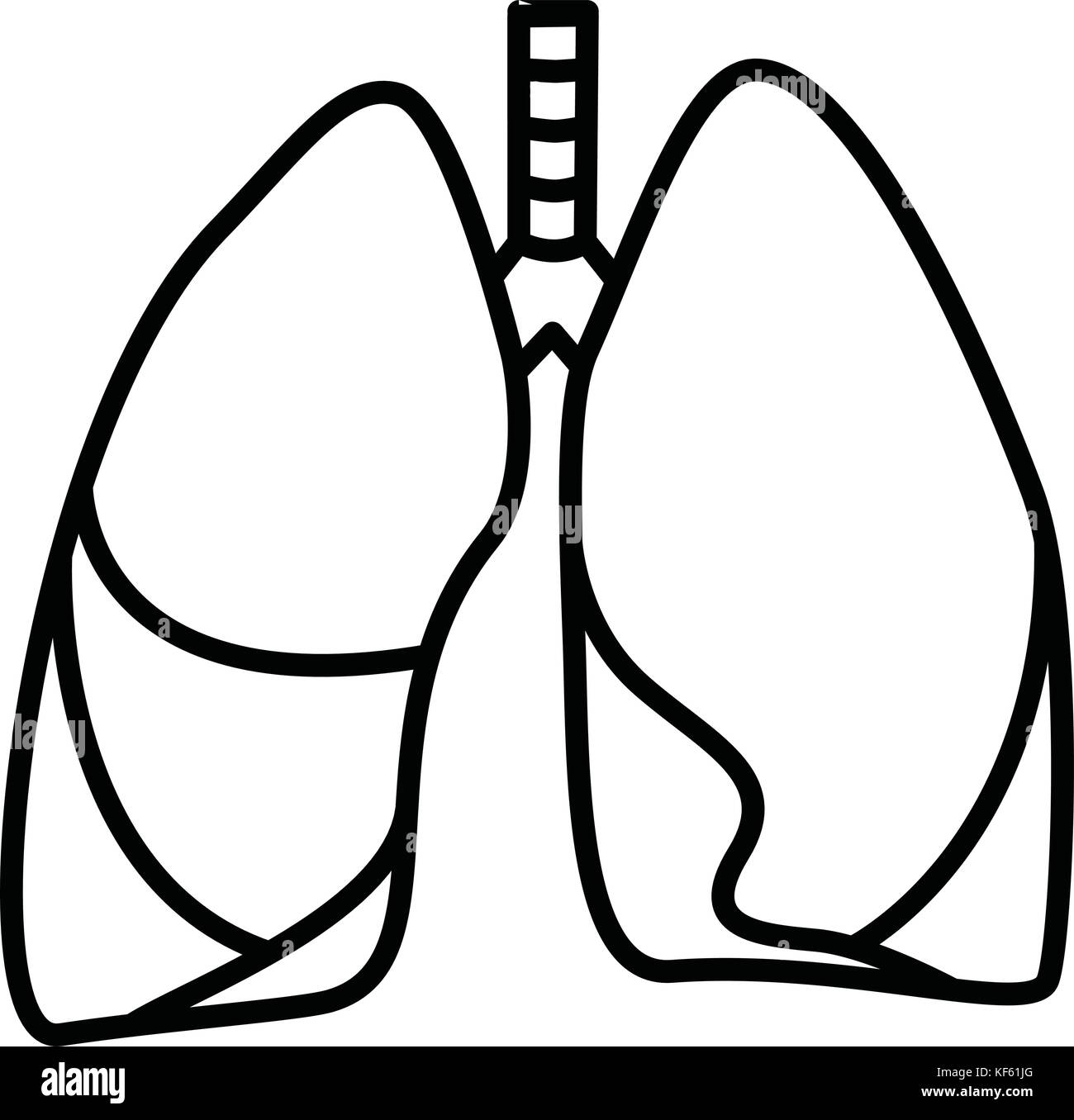Polmoni umani simbolo Illustrazione Vettoriale