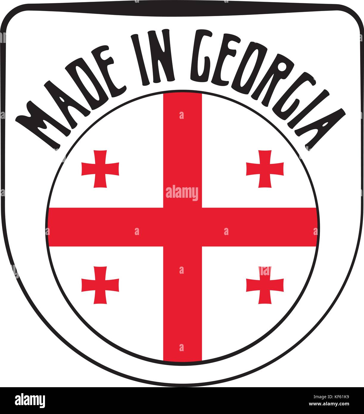 Realizzati in Georgia il timbro di gomma Illustrazione Vettoriale