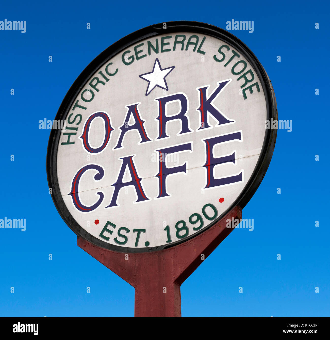 Il Oark General Store e il Cafe, Oark, Ozark National Forest, Arkansas, Stati Uniti d'America. Foto Stock