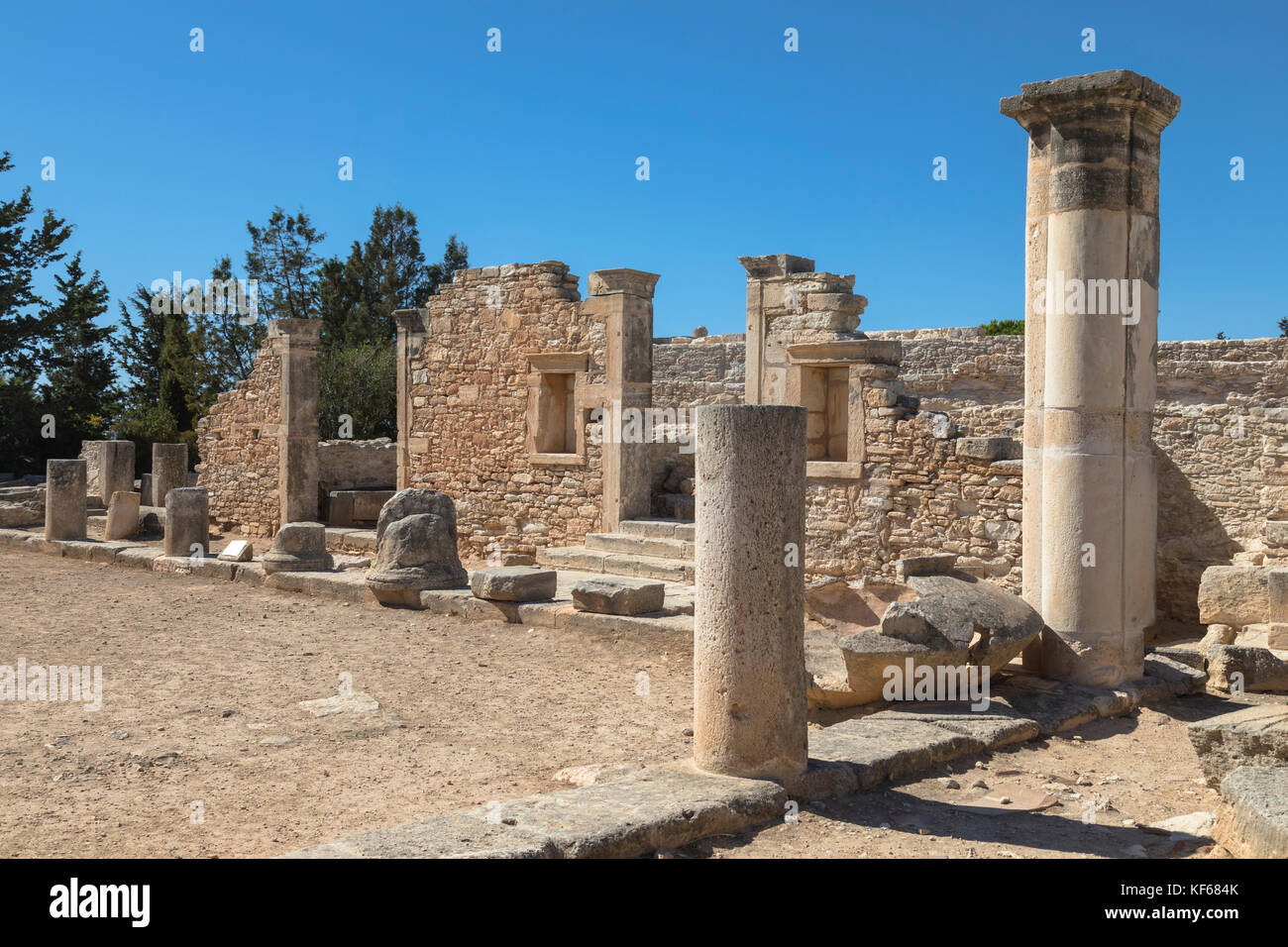Il Santuario di Apollo Hylates, Kourion, Limassol, Cipro Foto Stock