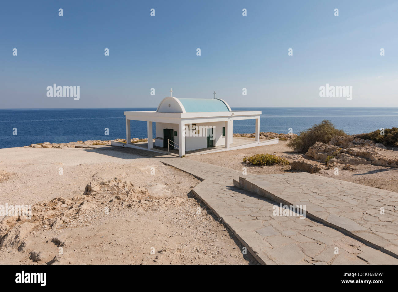 Cappella di Agioi Anargyroi, Capo Greco, Ayia Napa, Cipro Foto Stock
