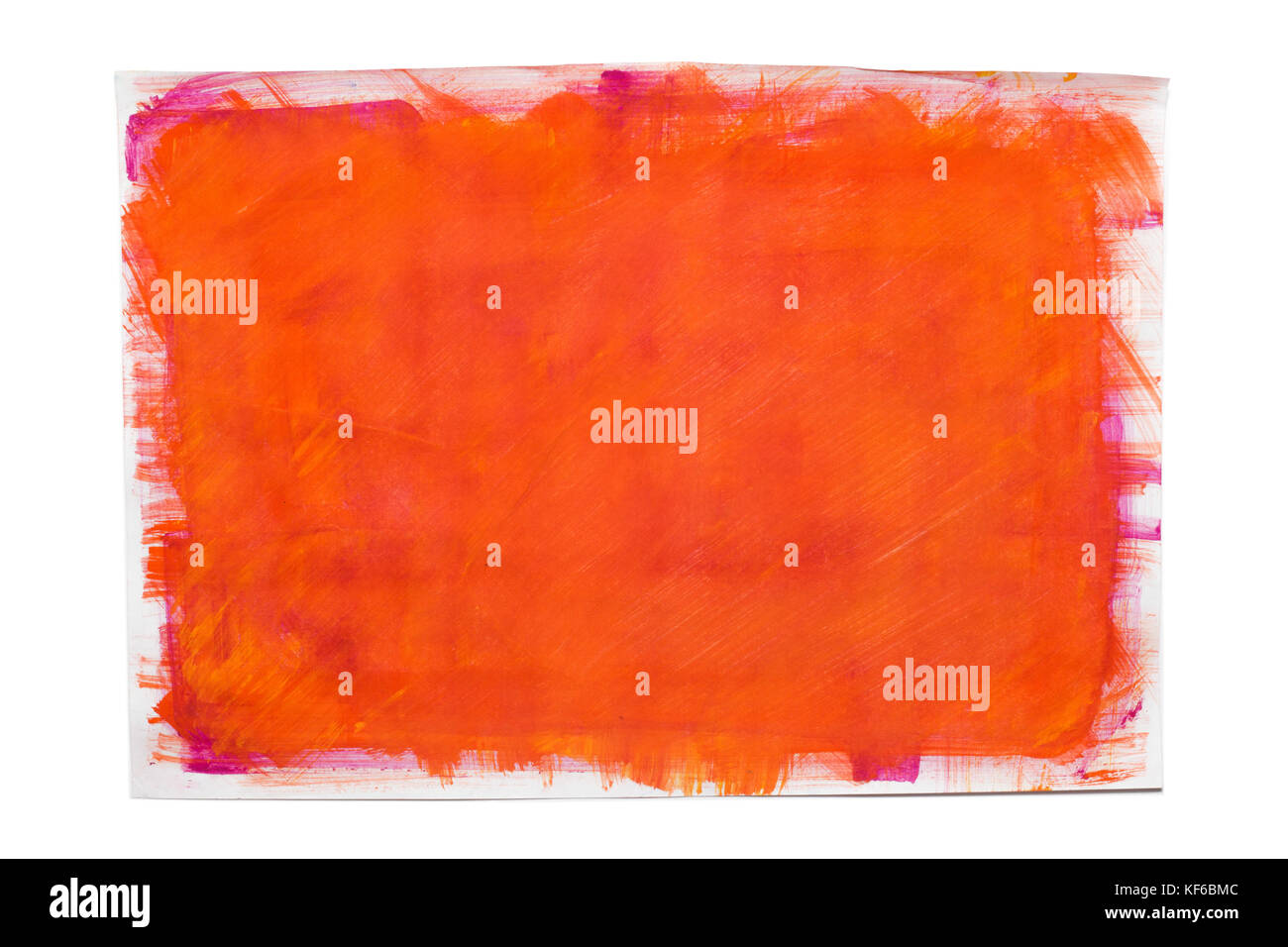 Dipinto astratto arancione sfondo ad acquerello Foto Stock