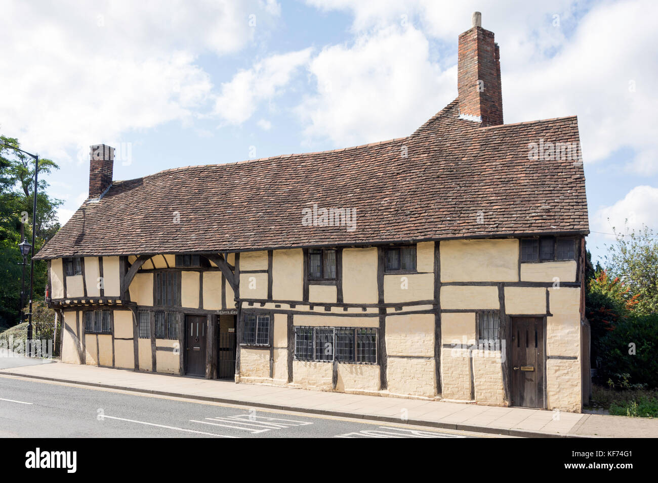 Xv secolo muratori' Court town house, Rother Street, Stratford-upon-Avon, Warwickshire, Inghilterra, Regno Unito Foto Stock