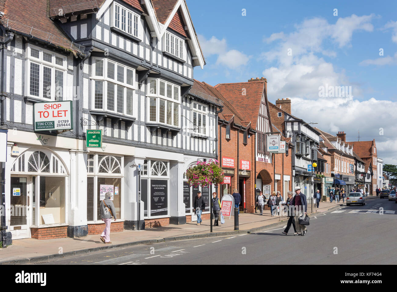 Wood Street, Stratford-upon-Avon, Warwickshire, Inghilterra, Regno Unito Foto Stock