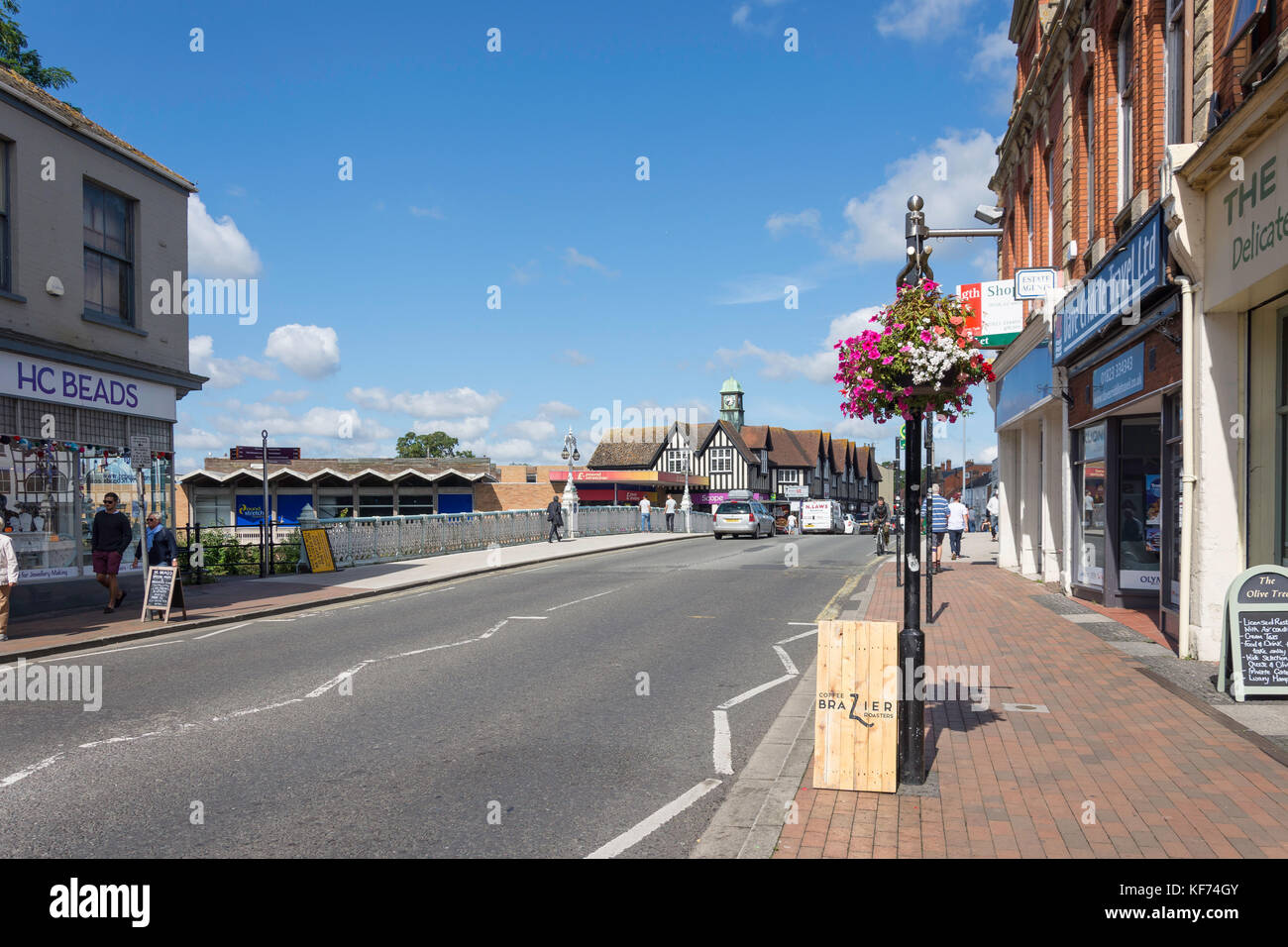 Il ponte dal North Street, Taunton, Somerset, Inghilterra, Regno Unito Foto Stock