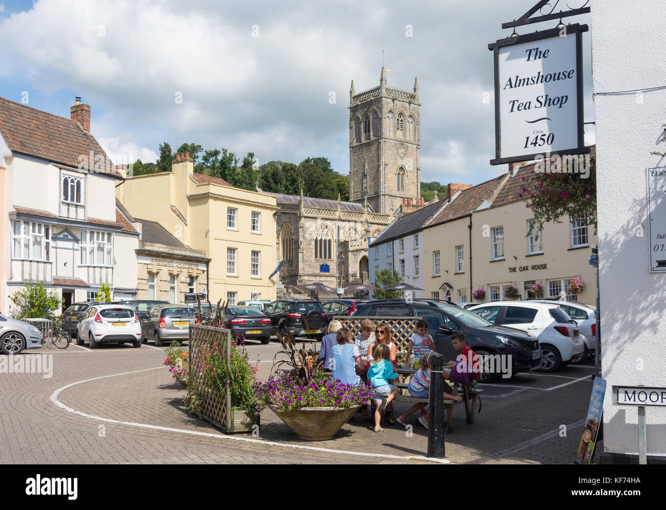 Chiesa di San Giovanni Battista, il Quadrato, Axbridge, Somerset, Inghilterra, Regno Unito , Foto Stock