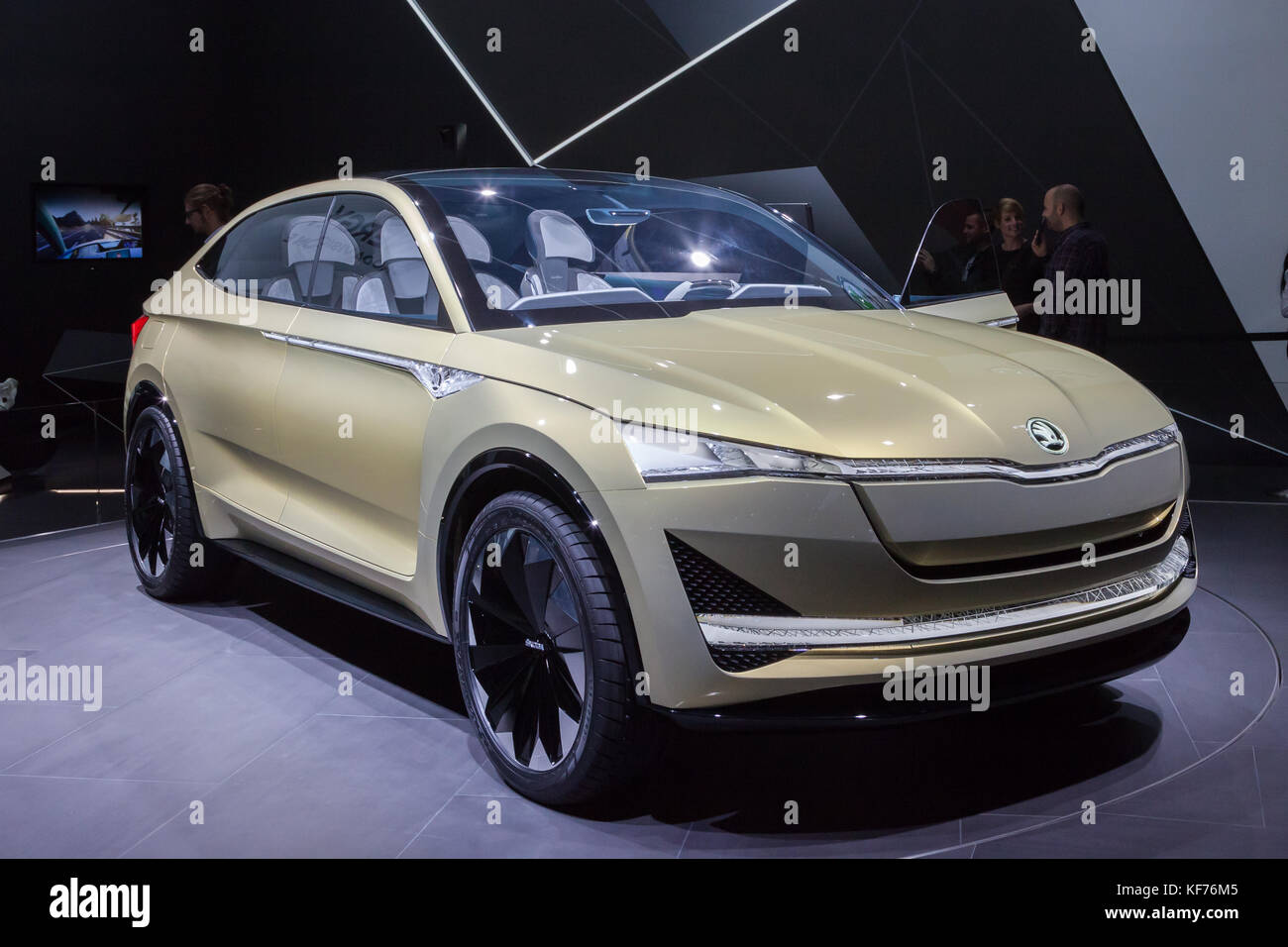 Francoforte, Germania - Sep 20, 2017: skoda vision e concept car elettrica al Frankfurt international motorshow (IAA) 2017 Foto Stock