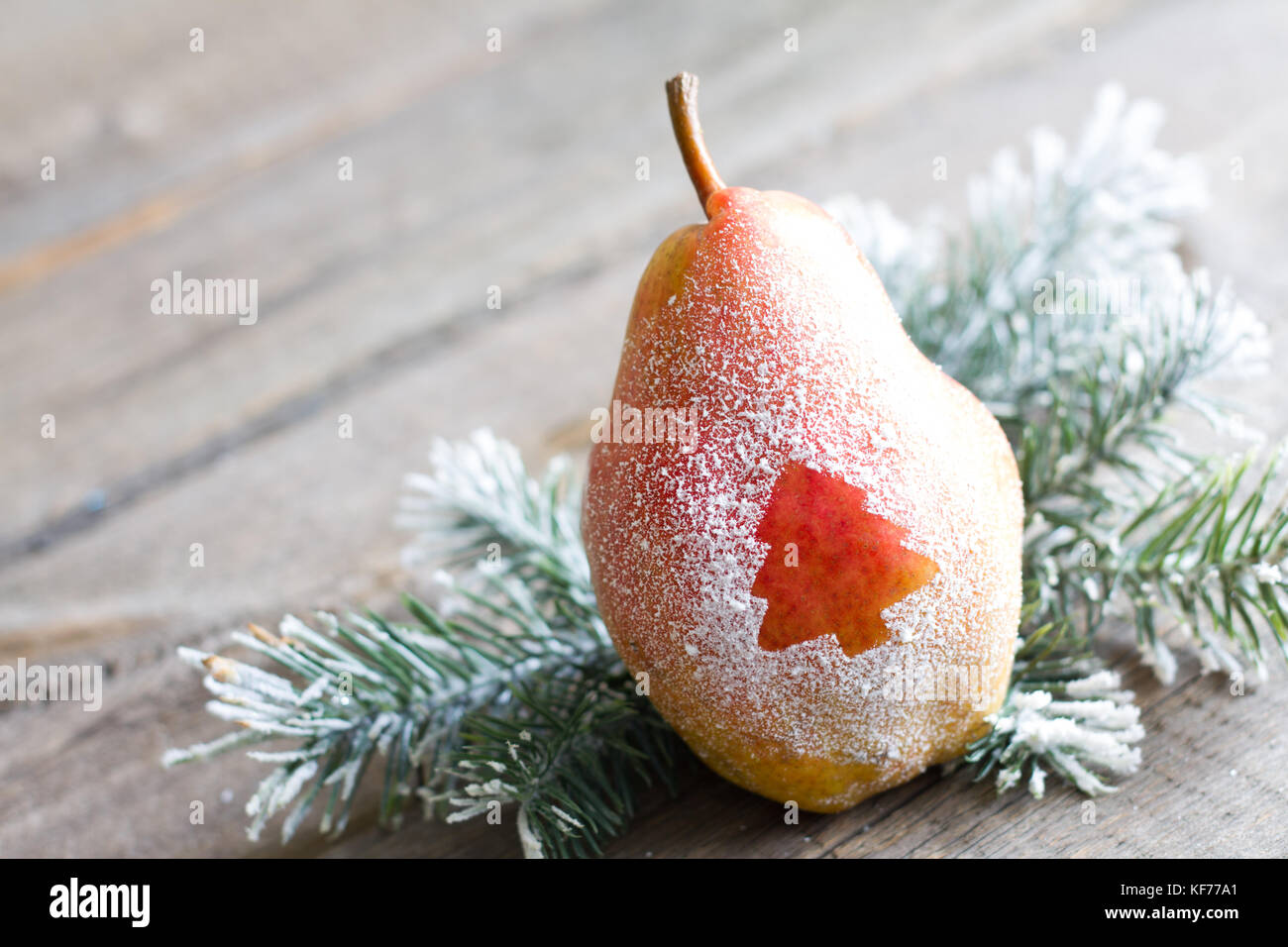 Natale con pear tree astratto concetto di sfondo Foto Stock