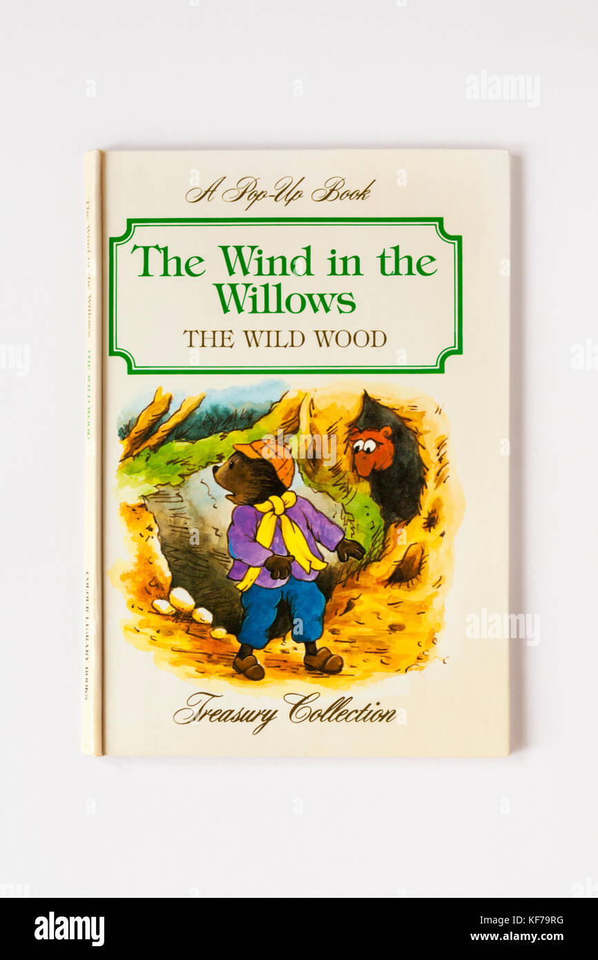 Il vento nei salici il bosco selvatico un pop up libro isolato su sfondo bianco Foto Stock
