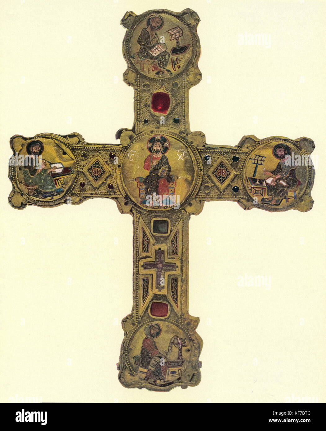 Italia calabria cosenza - croce reliquia - pittura a smalto - XII secolo Foto Stock