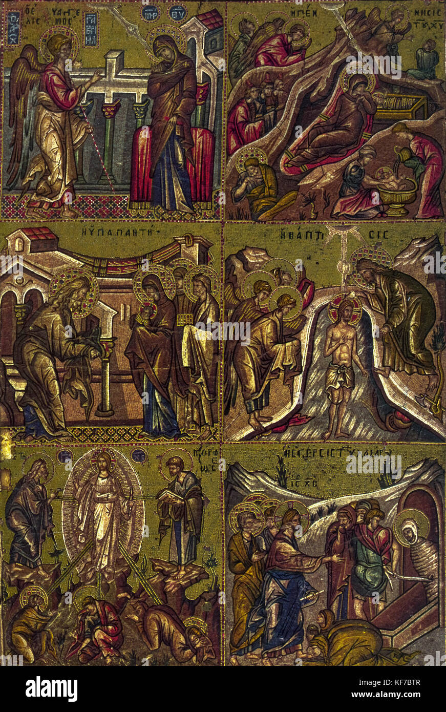 Toscana Firenze - Duomo opera - sei dei dodici grandi feste dell'anno - mosaici portatile - XIV secolo Foto Stock