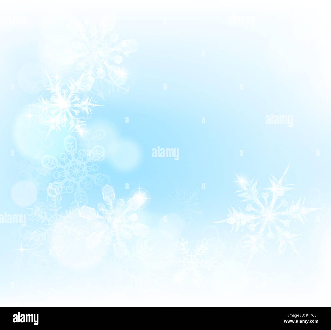 Natale sfondo fiocchi di neve Illustrazione Vettoriale