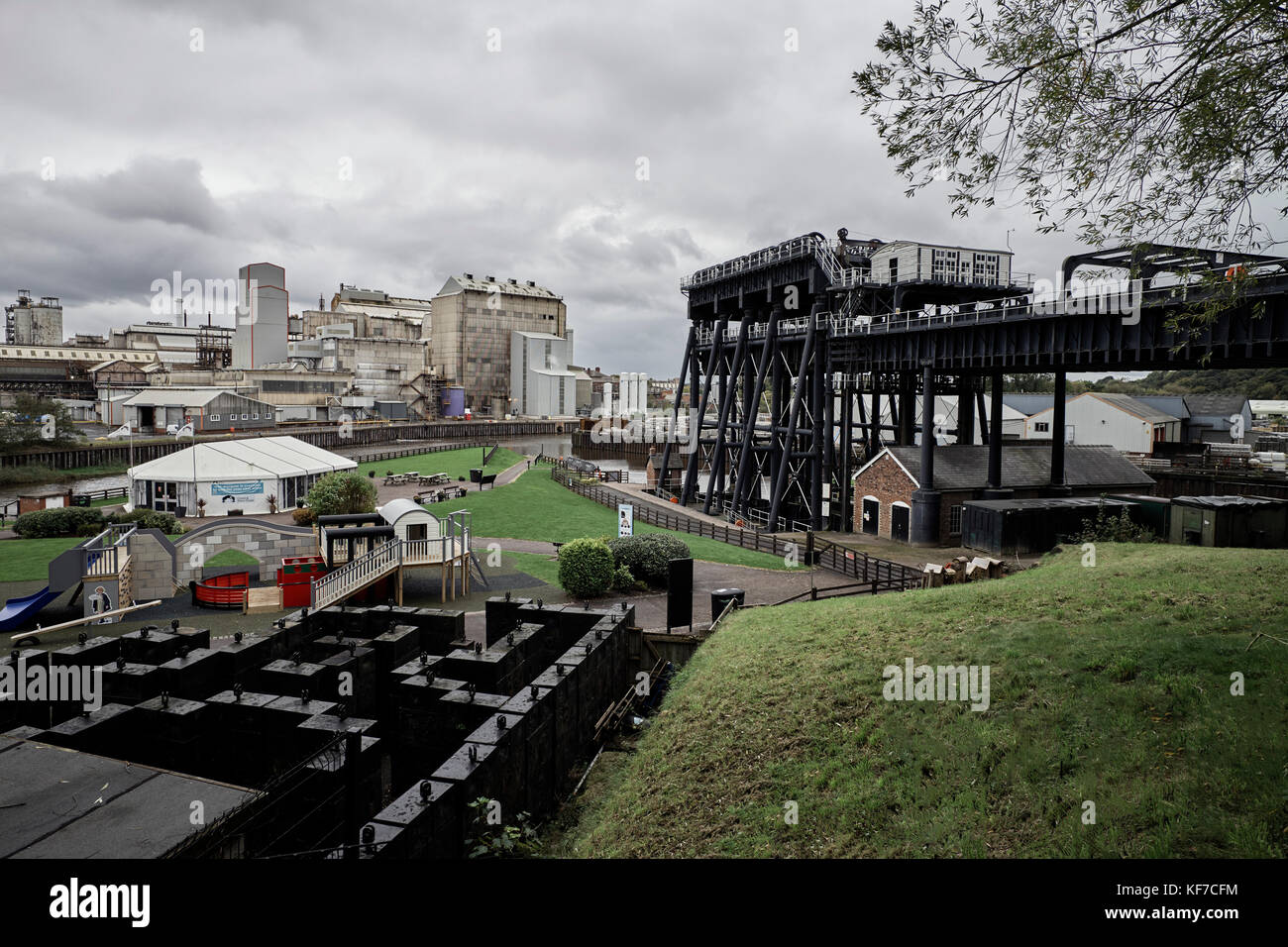 La Radlett boat lift e museo Foto Stock