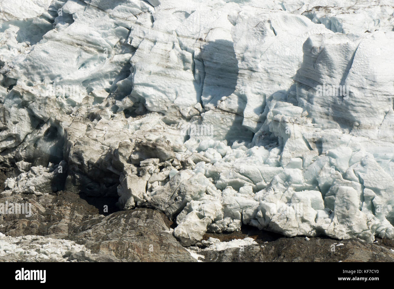 La magnifica vista del Glacier des Bossons . Sulle Alpi francesi. Chamonix. Foto Stock