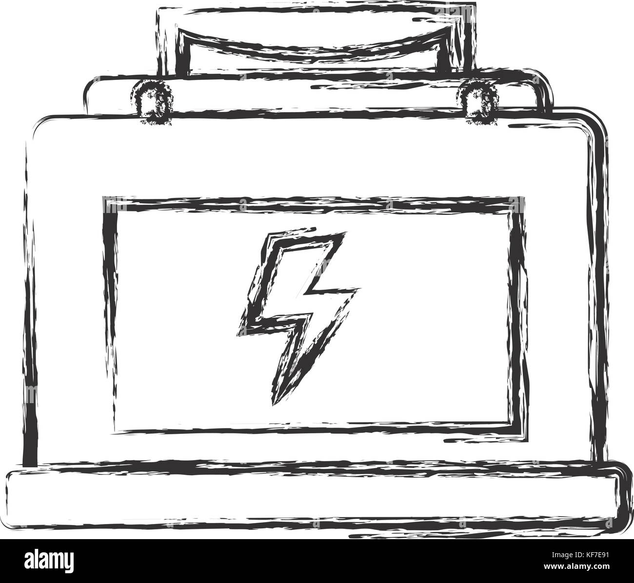Auto icona della batteria su sfondo bianco illustrazione vettoriale Illustrazione Vettoriale
