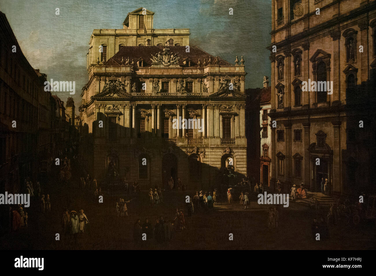 Bernardo Bellotto (1721/2-1780). paesaggio urbano italiano pittore. Università di Vienna square, 1758-1761. Kunsthistorisches Museum (museo di storia dell'arte). vienna. Austria. Foto Stock