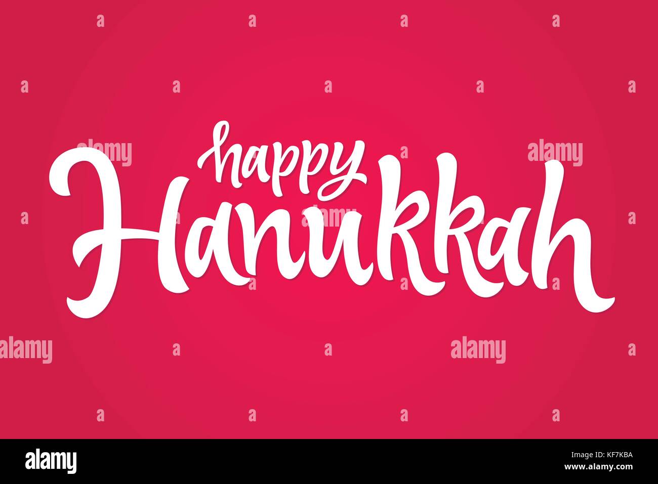 Happy Hanukkah - vettore disegnato a mano lettering spazzola Illustrazione Vettoriale