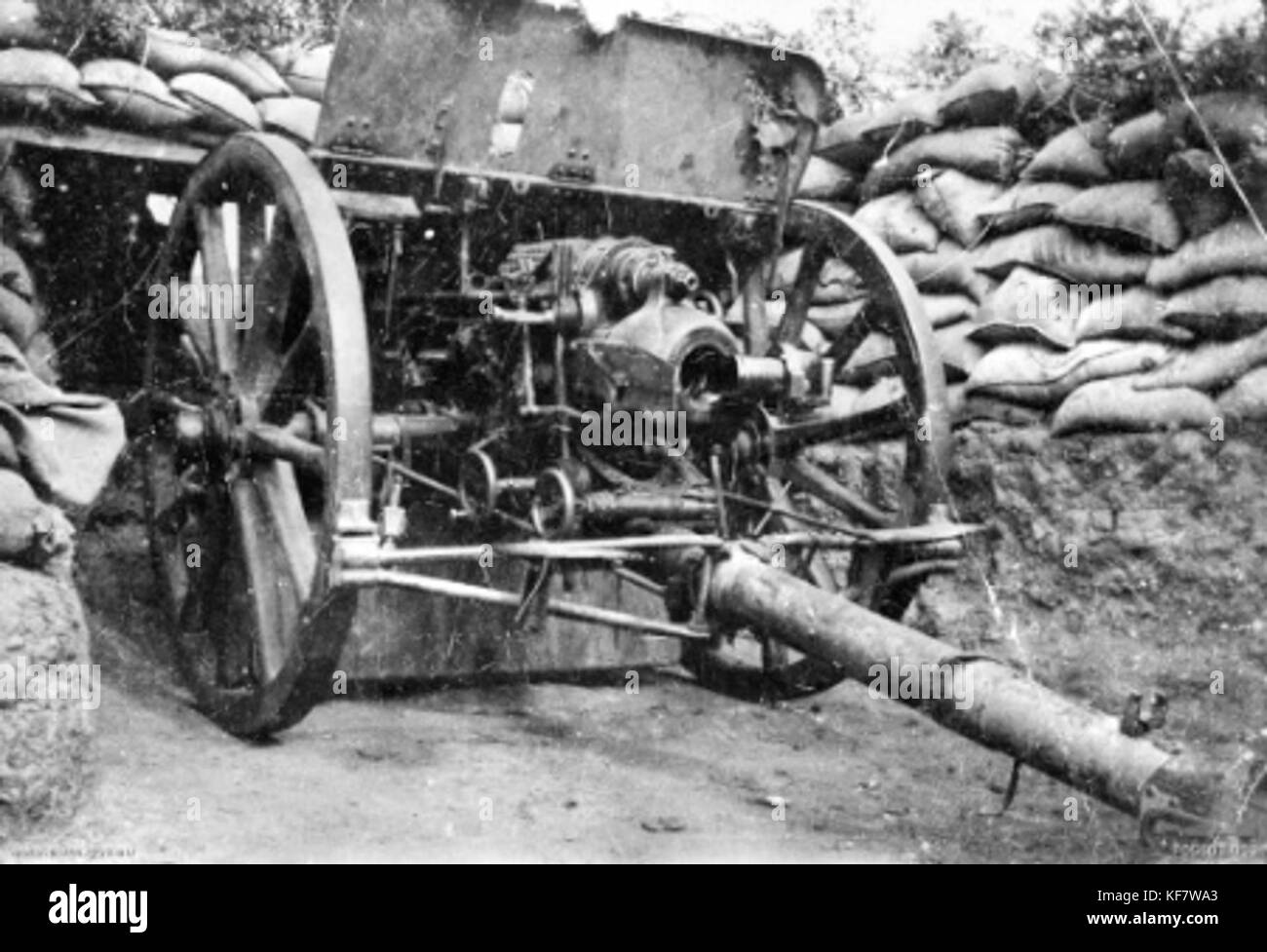 Questo record si riferisce al cannone australiano da 18 libbre della 8th Battery, di stanza durante la campagna di Gallipoli della prima guerra mondiale. Il pezzo rappresenta il coinvolgimento militare dell'Australia nella prima guerra mondiale. Foto Stock