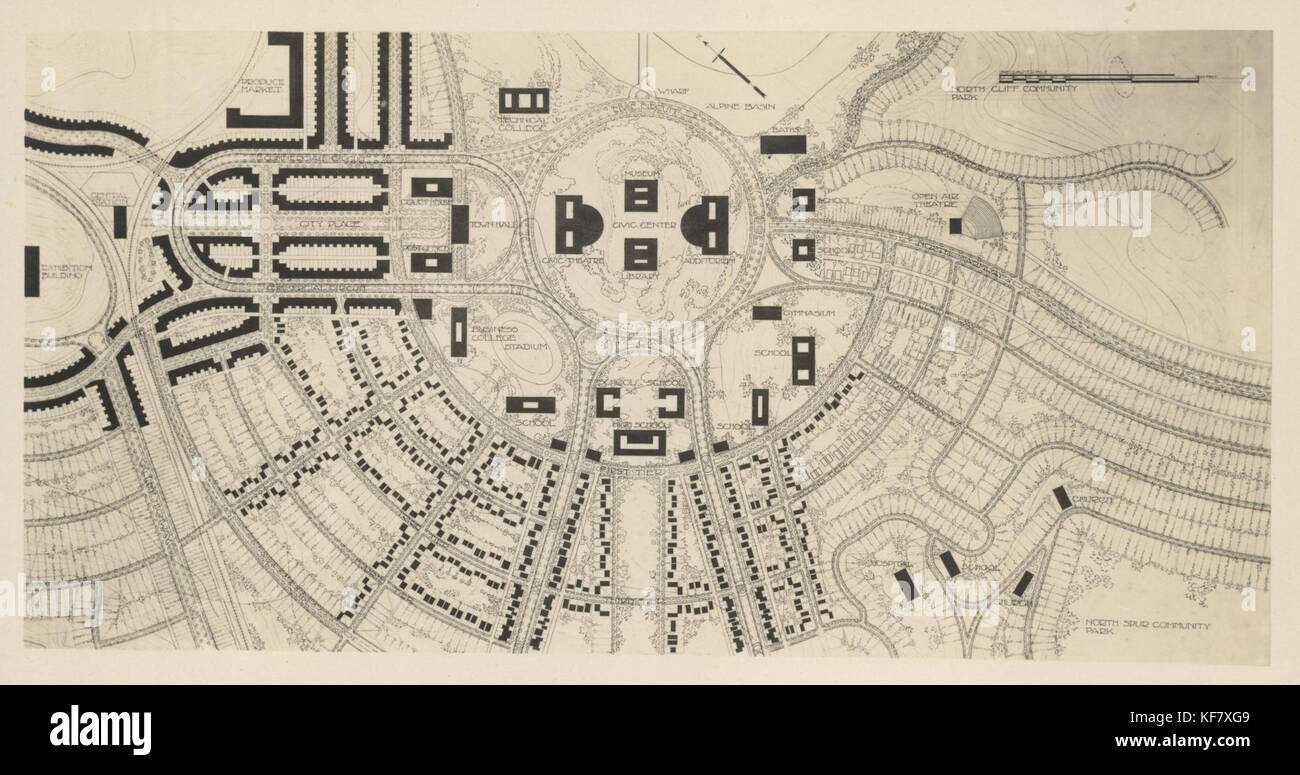 Città industriale mappa 3 Foto Stock