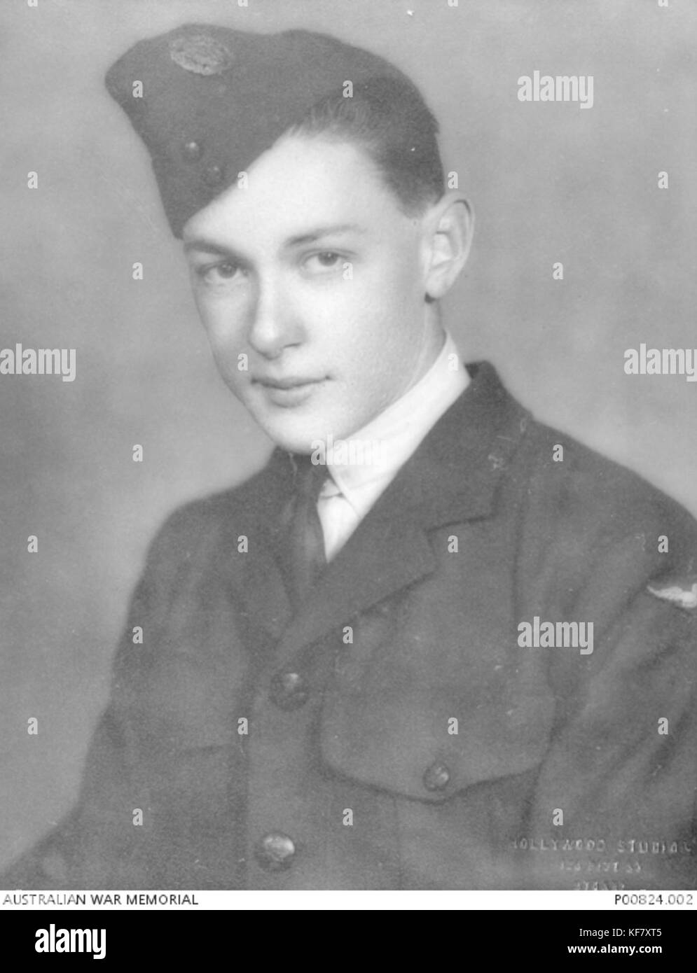 Questa fotografia raffigura il principale Aircraftman Banvill della Royal Australian Air Force (RAAF). Fa parte di una collezione storica che documenta il personale militare australiano durante la seconda guerra mondiale Foto Stock