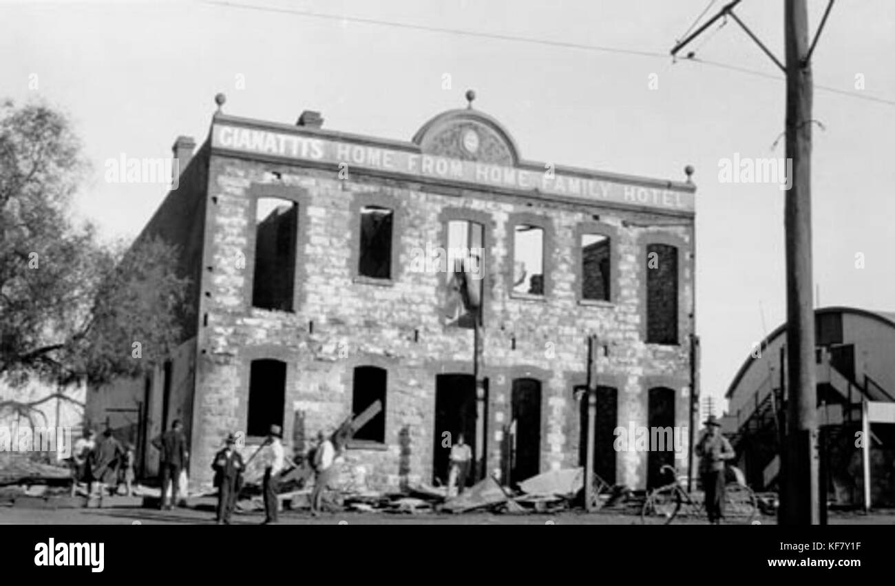 Kalgoorlie dopo 1934 tumulti di gara Foto Stock