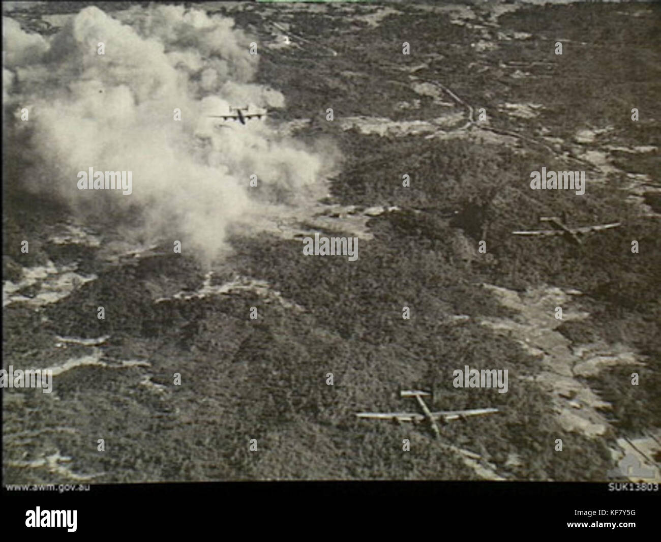 B 24 bombardamenti Ramree Island Foto Stock