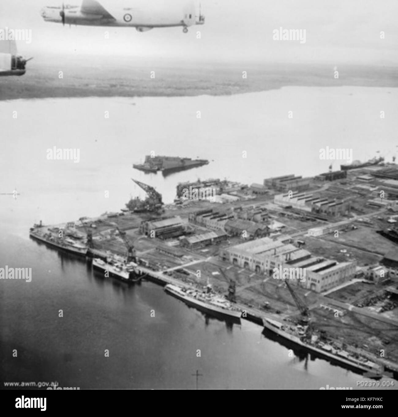Singapore Base Navale di giugno 1953 Foto Stock