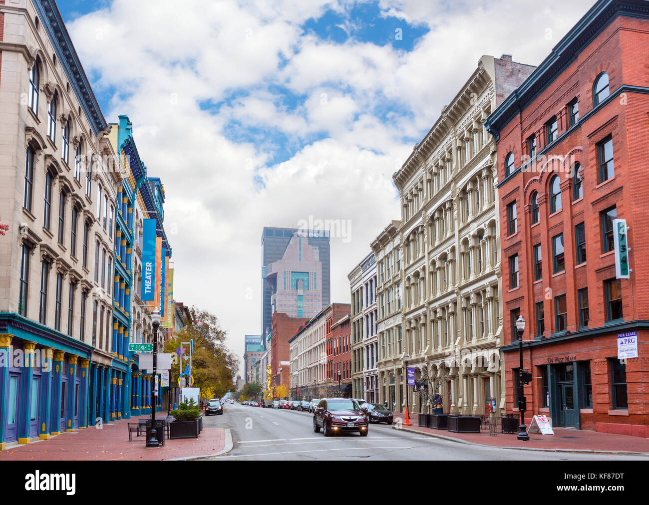 West Main Street, Louisville, Kentucky, Stati Uniti d'America Foto Stock