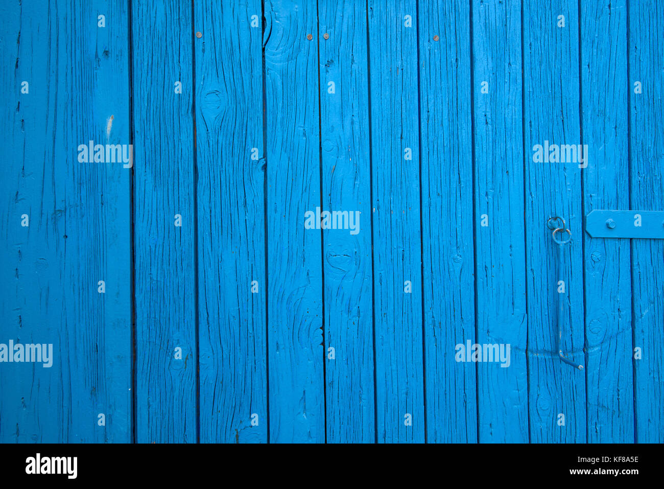 Blue farm barn capannone porta come texture di sfondo o Foto Stock