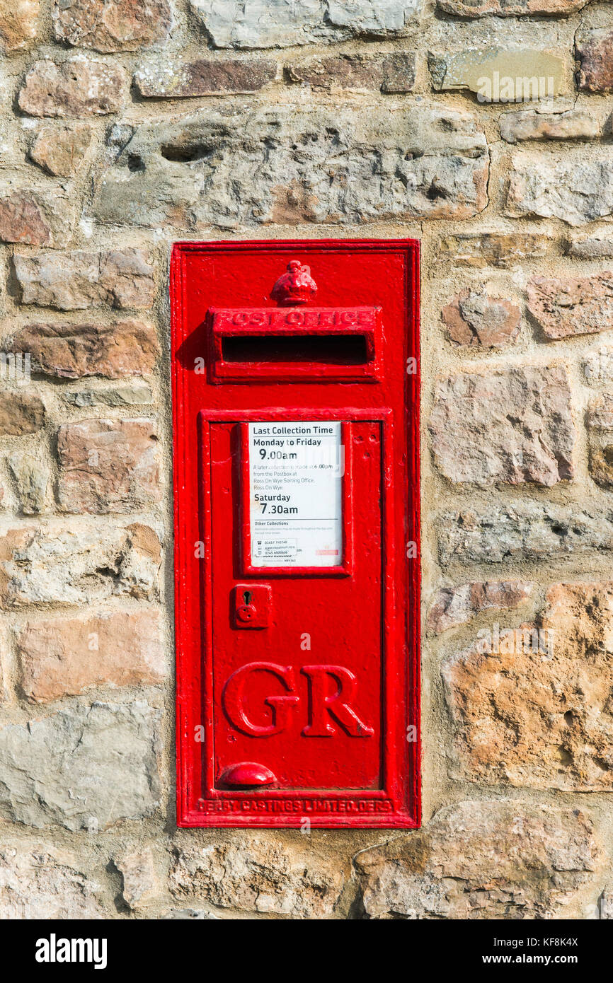 Red Geirge V Letterbox a Symonds Yat East Wye Valley AONB Foto Stock