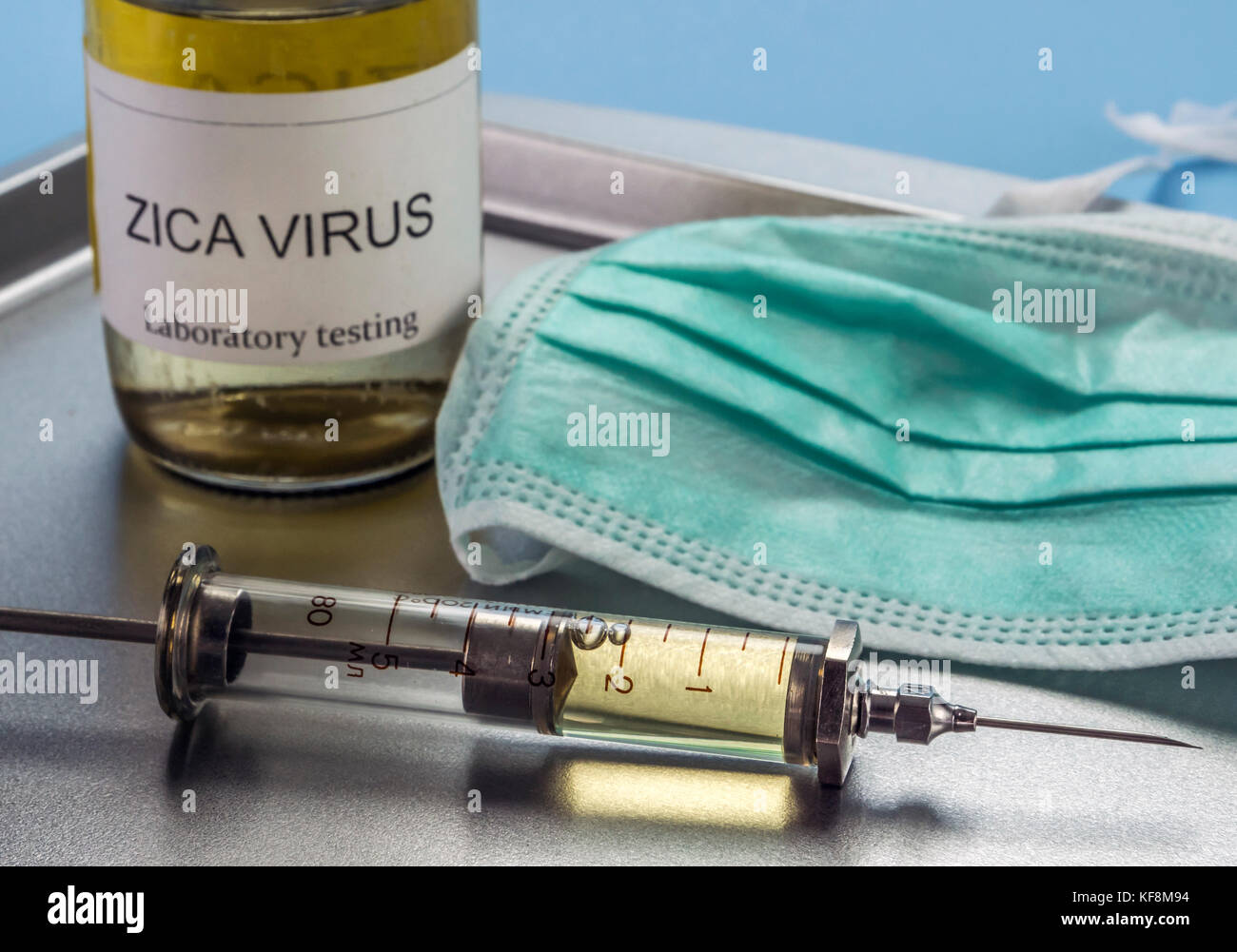 Test per la ricerca di zika prova concettuale di immagine Foto Stock