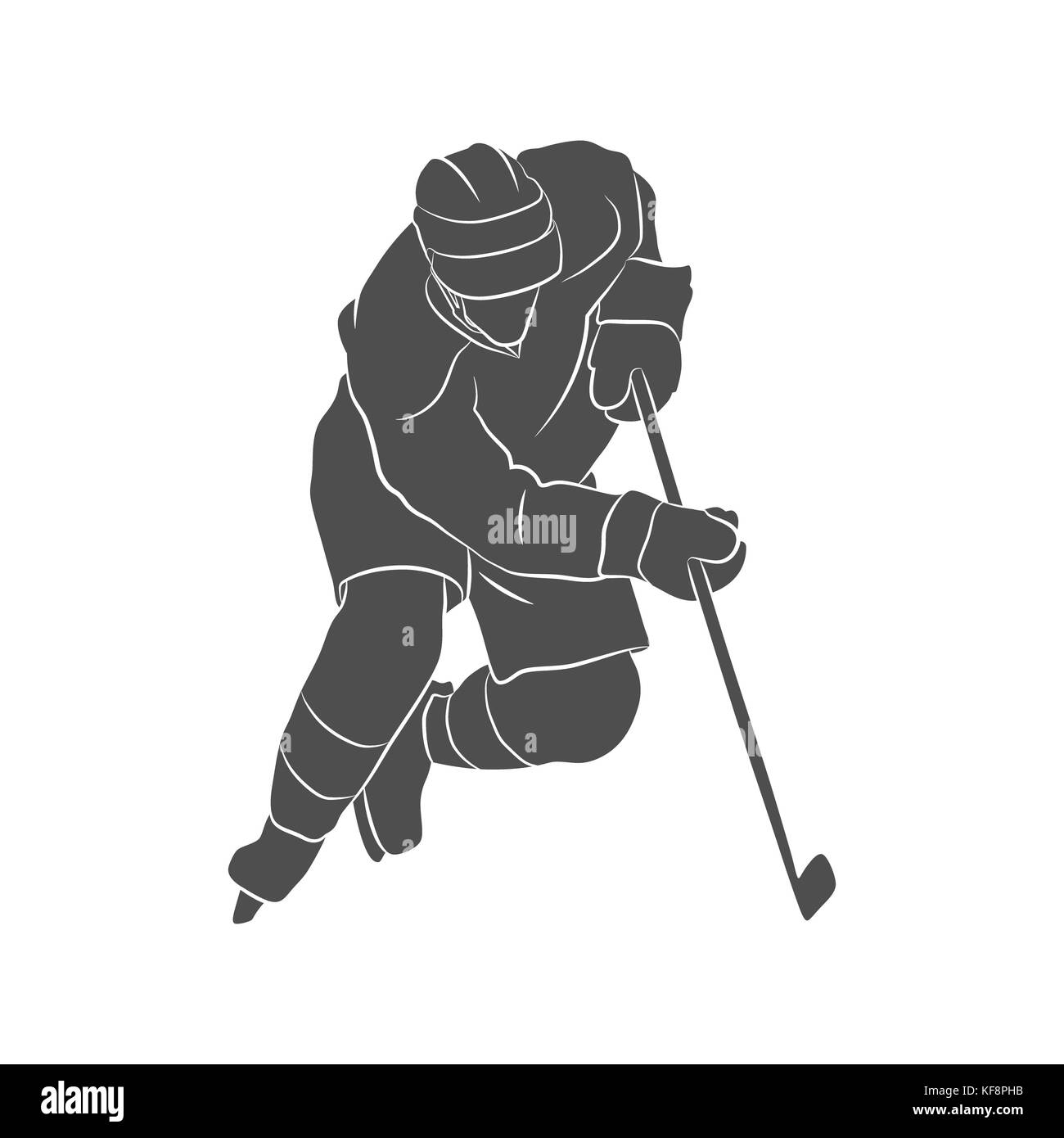 Giocatore di hockey illustrazione Foto Stock