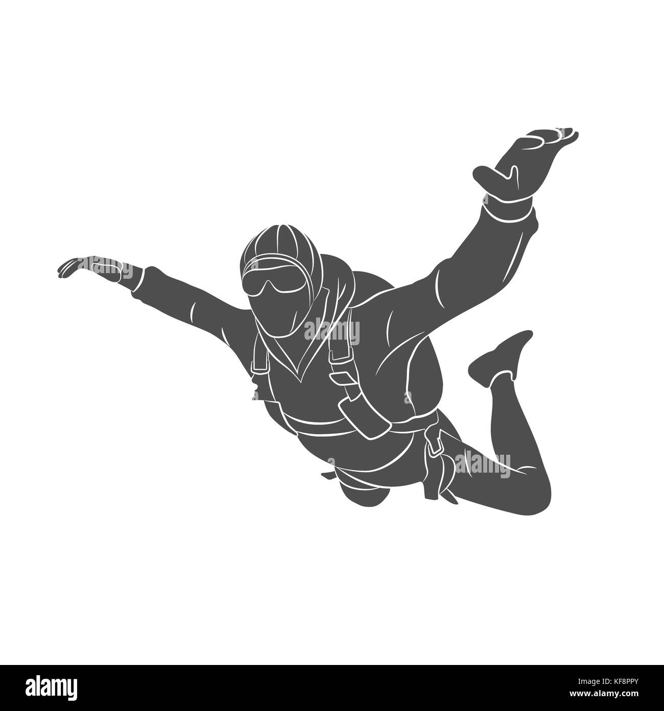 Paracadutista astratta vernice Foto Stock