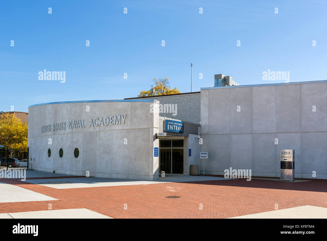 Ingresso all'Accademia Navale degli Stati Uniti, Annapolis, Maryland, Stati Uniti d'America Foto Stock