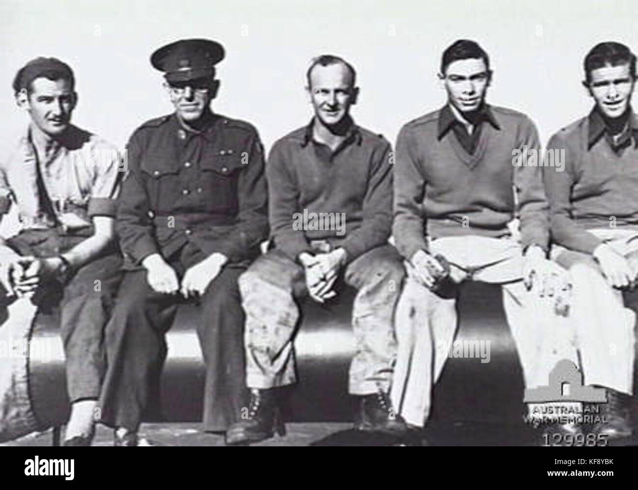 9.2 pollice pistola e equipaggio capo le banche potrebbero 1946 AWM 129985 Foto Stock