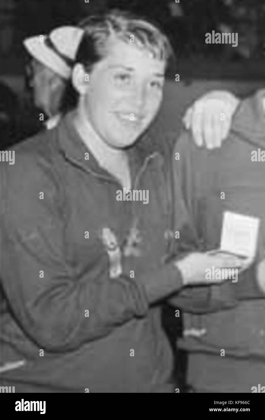 Sandra Morgan 1956 vincitori di medaglie Foto Stock