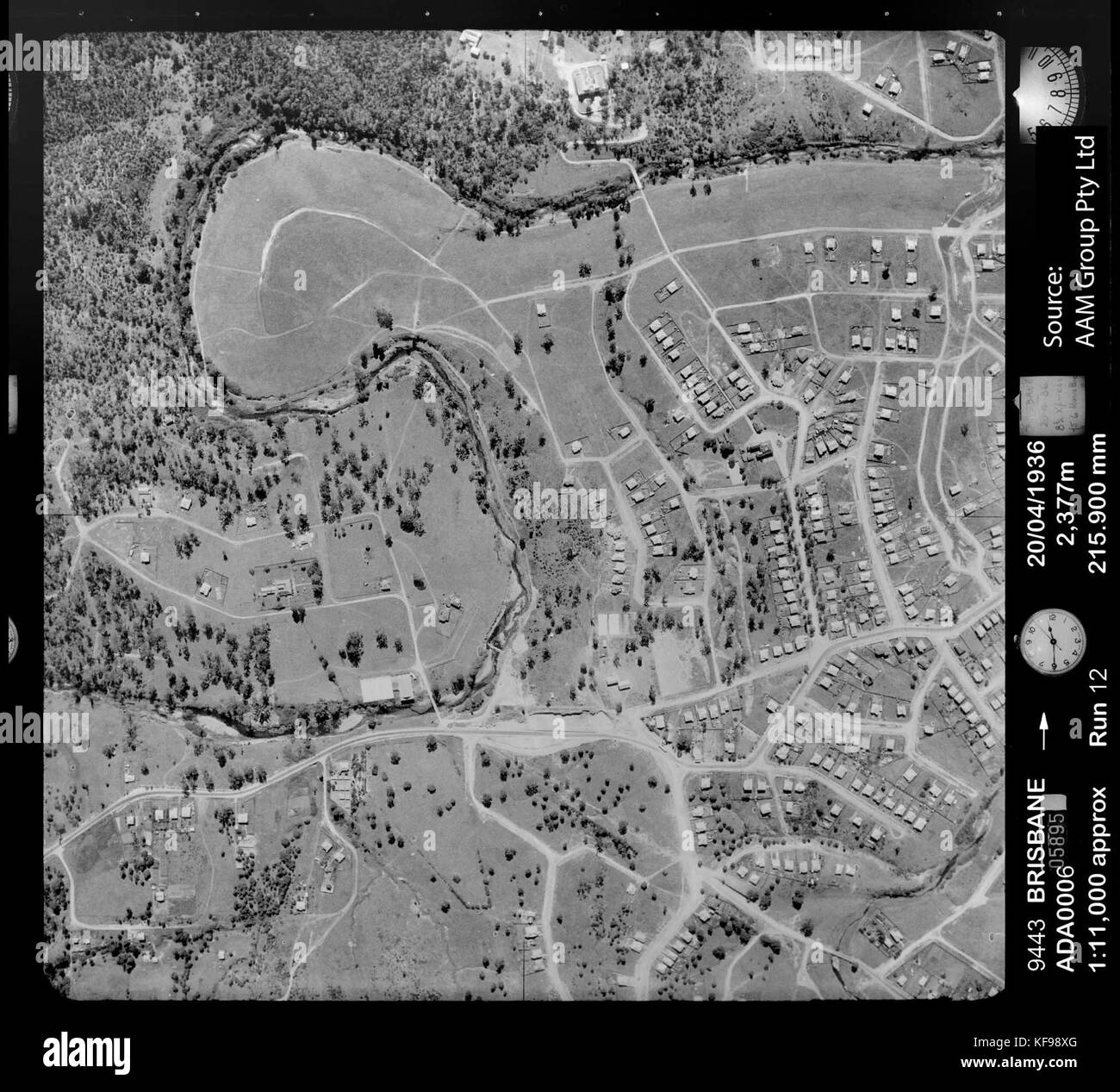 San Giovanni Bosco Ashgrove (porzione orientale) Fotografia aerea 1936 Foto Stock