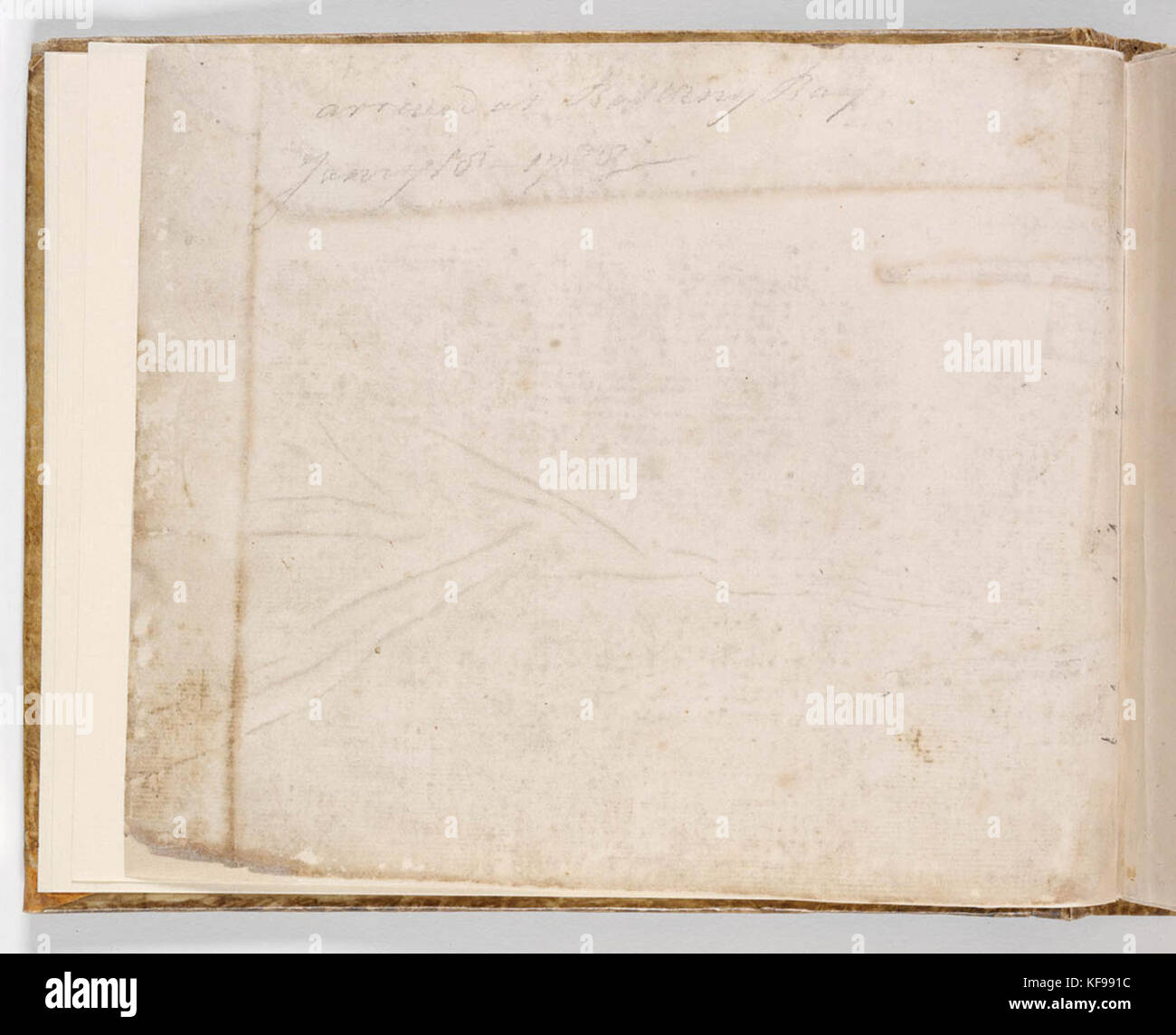 808013 Nota all'interno della copertura è arrivato in Botany Bay Janry xx 1788 Foto Stock