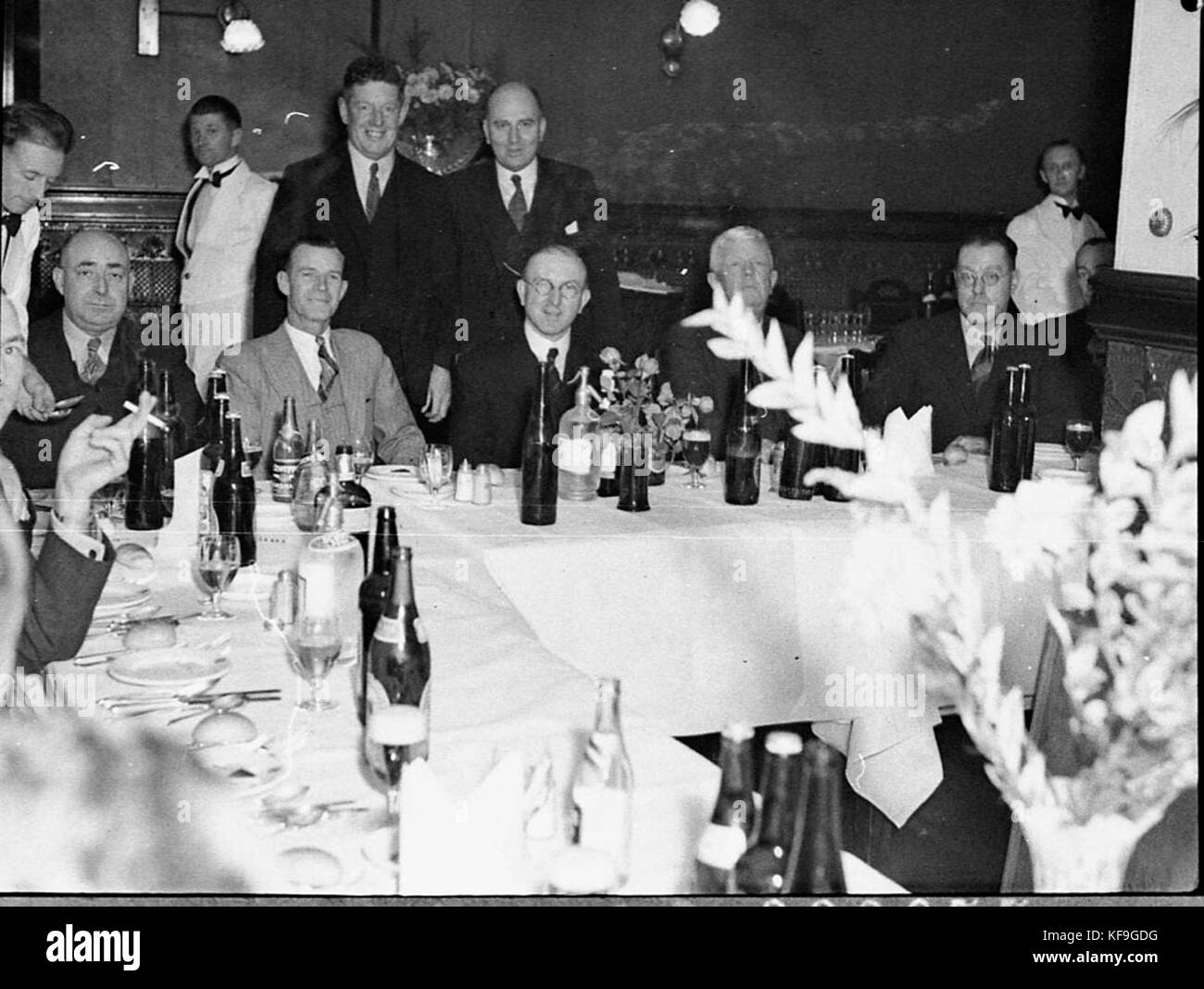 20420 HC slittini a cena in hotel Pettys Foto Stock
