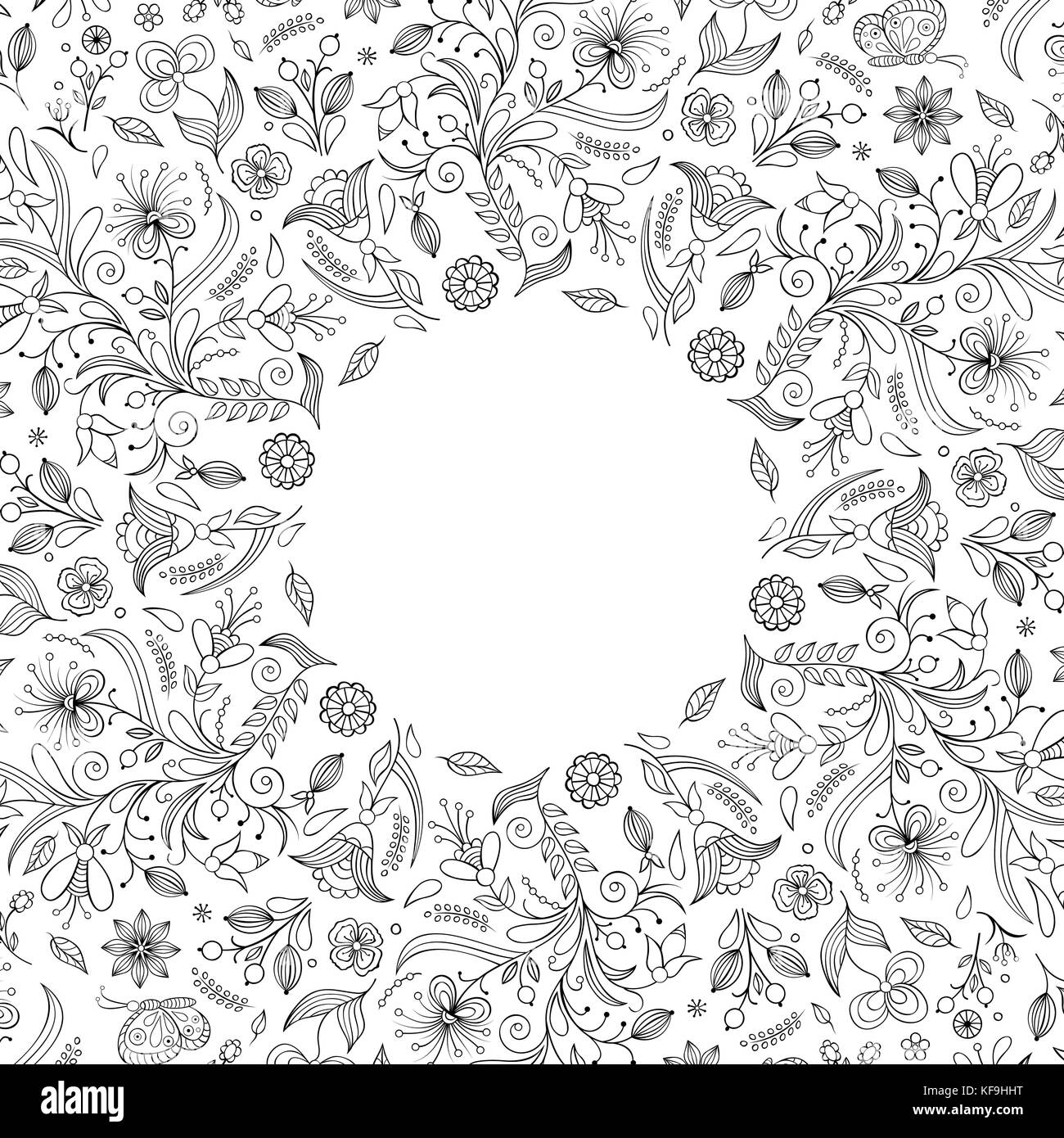 Invito floreali card Illustrazione Vettoriale