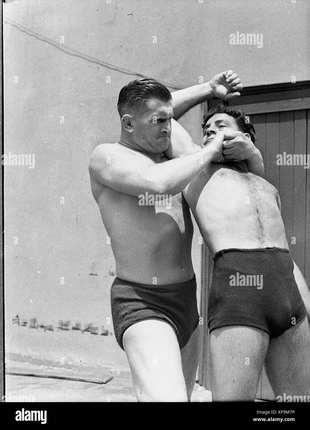 Questo titolo si riferisce a una fotografia del wrestler McCreadie scattata al Leichhardt Stadium. Probabilmente cattura un momento da un evento sportivo o da una partita di wrestling. Foto Stock